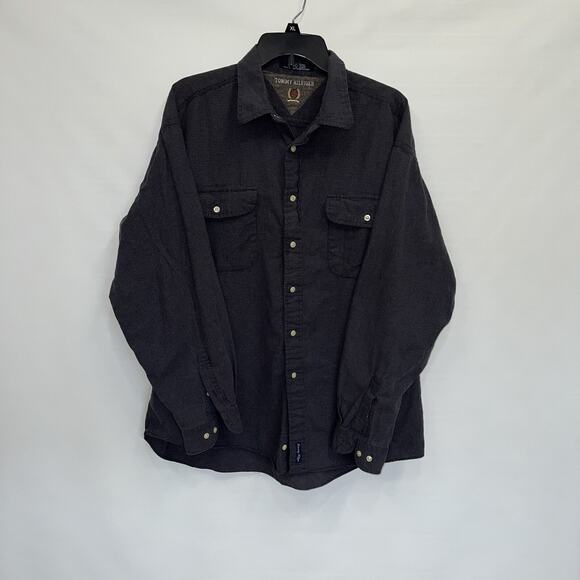 Tommy Hilfiger Button Up Adult XL Mens Multicolor Long Sleeve 100% Cotton Shirt - Picture 1 of 16
